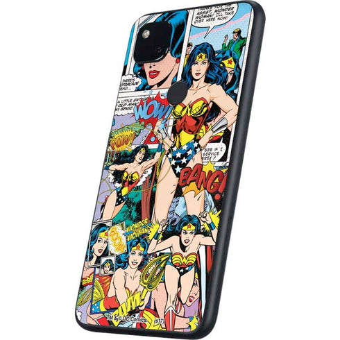 DC Comics Wonder Woman Comic Blast Google Pixel 4a Skin